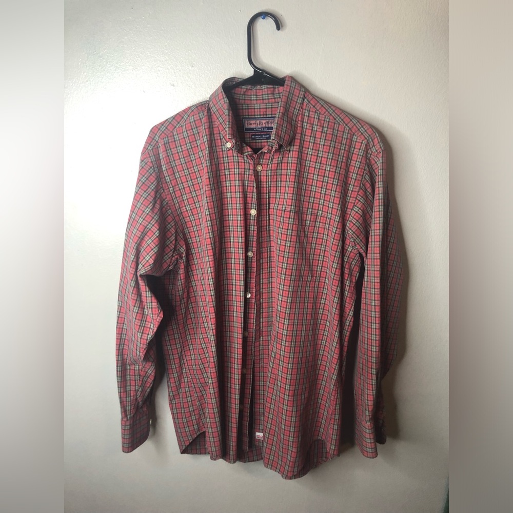 Vineyard Vines Murray Dress Shirt 100% Cotton Men Size Medium Button Down